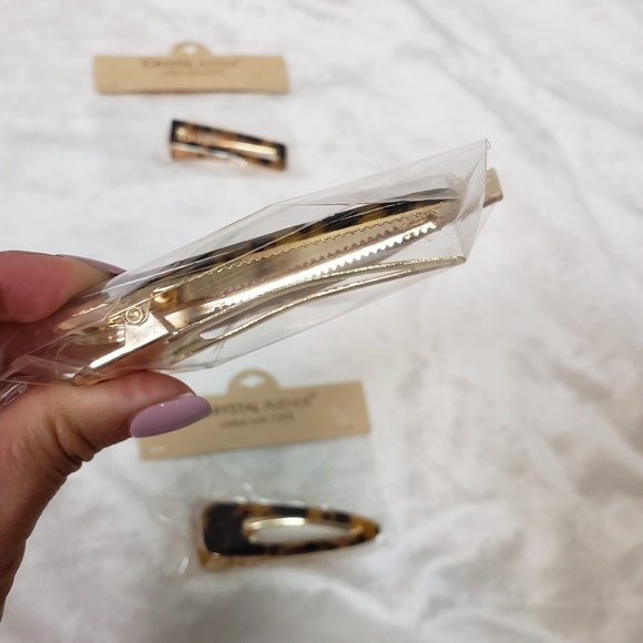 Three Leopard Turtoise Acrylic Hair Clip Barrettes - Picture 8 of 8